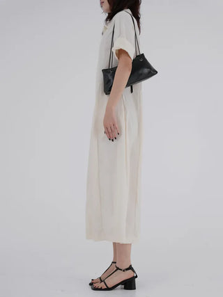 Kirelin Collar Zip-Up Long Dress