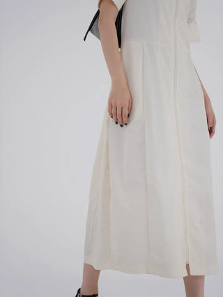 Kirelin Collar Zip-Up Long Dress