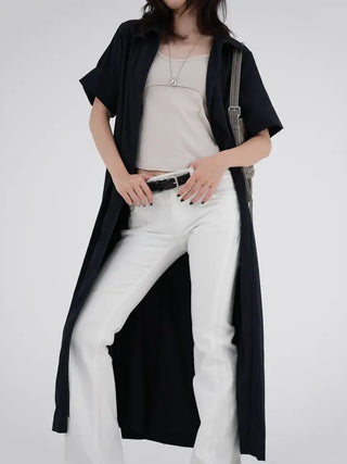 Kirelin Collar Zip-Up Long Dress