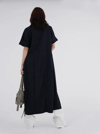 Kirelin Collar Zip-Up Long Dress