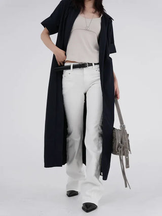 Kirelin Collar Zip-Up Long Dress