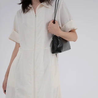 Kirelin Collar Zip-Up Long Dress