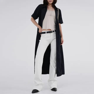 Kirelin Collar Zip-Up Long Dress
