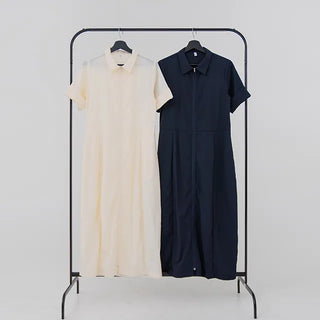 Kirelin Collar Zip-Up Long Dress