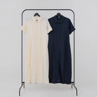 Kirelin Collar Zip-Up Long Dress