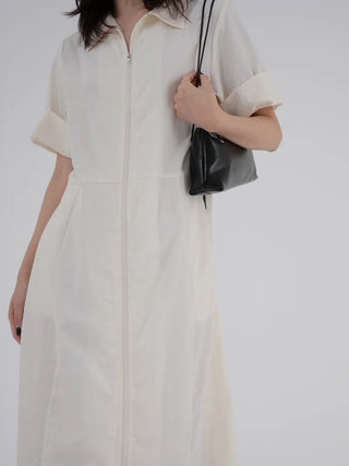 Kirelin Collar Zip-Up Long Dress