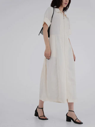 Kirelin Collar Zip-Up Long Dress