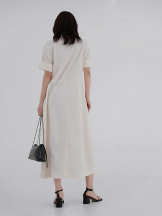 Kirelin Collar Zip-Up Long Dress