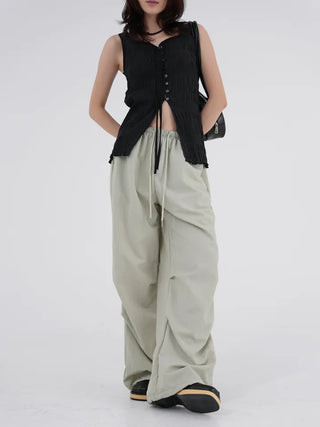 Doso Shirred Parachute Pants
