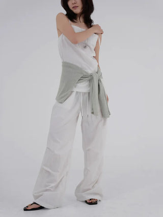 Doso Shirred Parachute Pants