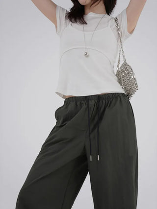 Doso Shirred Parachute Pants