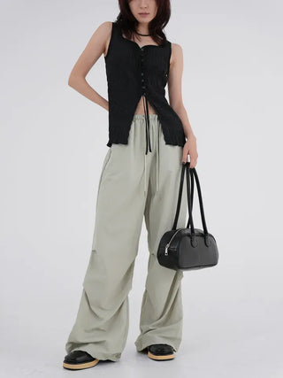 Doso Shirred Parachute Pants