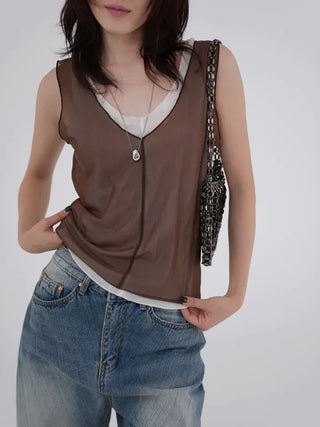 Rodo Layered Mesh Sleeveless