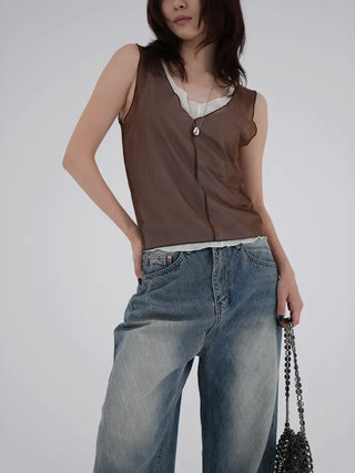 Rodo Layered Mesh Sleeveless