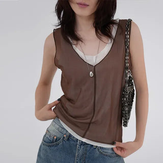 Rodo Layered Mesh Sleeveless