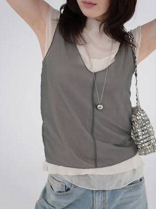 Rodo Layered Mesh Sleeveless