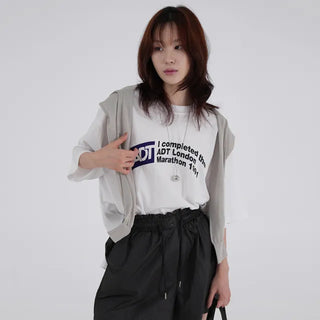 Zanten London Lettering Oversized Short Sleeve Tee