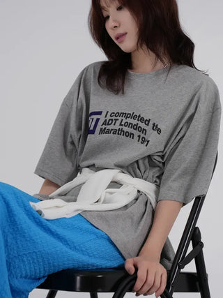 Zanten London Lettering Oversized Short Sleeve Tee