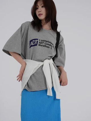 Zanten London Lettering Oversized Short Sleeve Tee