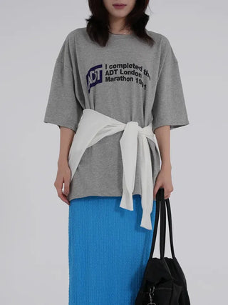 Zanten London Lettering Oversized Short Sleeve Tee