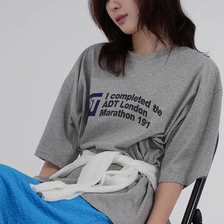 Zanten London Lettering Oversized Short Sleeve Tee