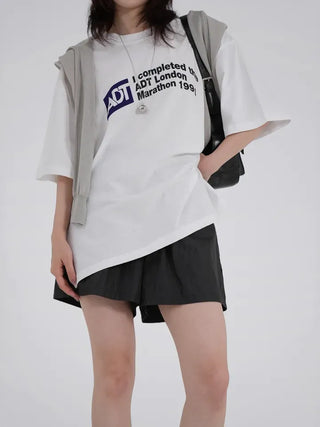 Zanten London Lettering Oversized Short Sleeve Tee