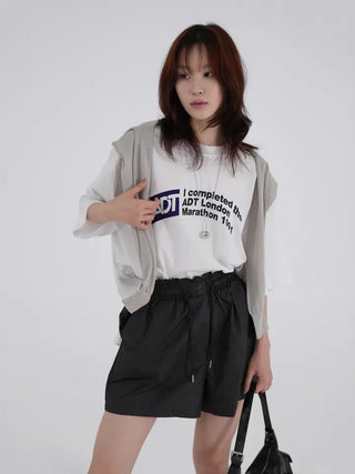Laro Crinkle Button Shorts