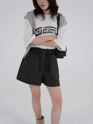 Laro Crinkle Button Shorts