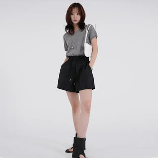 Laro Crinkle Button Shorts