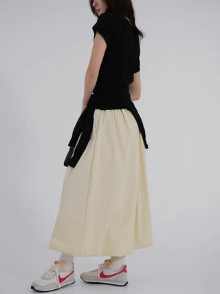Lipin V-neck Simple Short Sleeve T-shirt