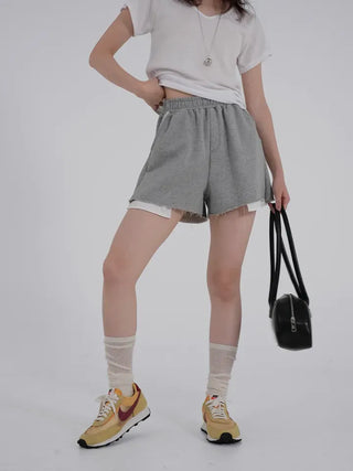 Lipin V-neck Simple Short Sleeve T-shirt
