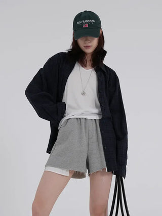 Lipin V-neck Simple Short Sleeve T-shirt