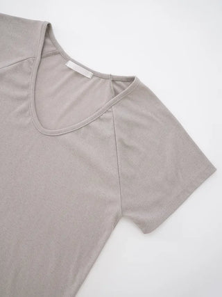 Lipin V-neck Simple Short Sleeve T-shirt