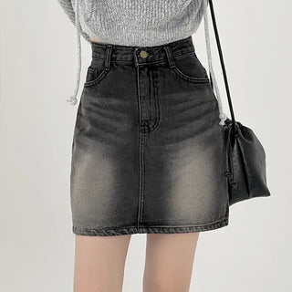 Pure Washed Denim Mini Skirt