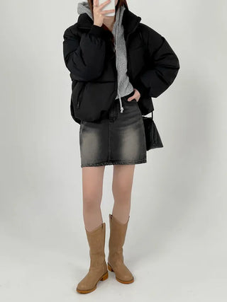 Pure Washed Denim Mini Skirt