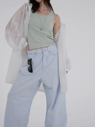 Cuming Striped Wide Pants