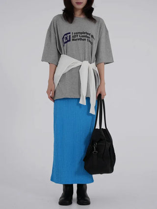 Diamel Wrinkle Banding Maxi Skirt