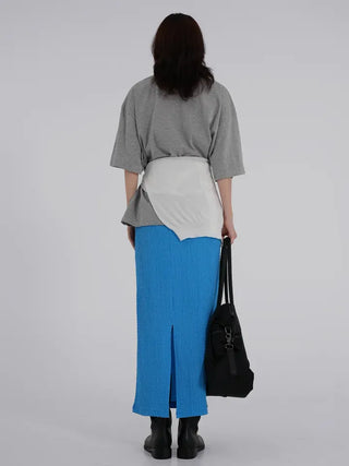 Diamel Wrinkle Banding Maxi Skirt