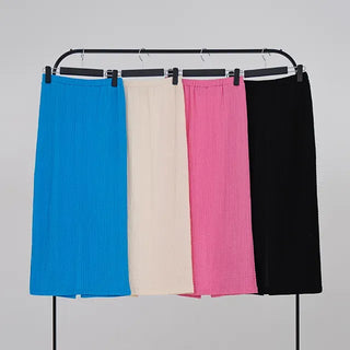 Diamel Wrinkle Banding Maxi Skirt