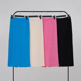 Diamel Wrinkle Banding Maxi Skirt