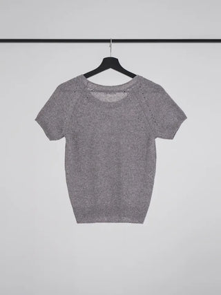 Remay Round Neck Short Sleeve Knit
