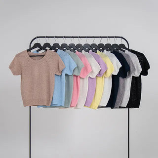 Remay Round Neck Short Sleeve Knit