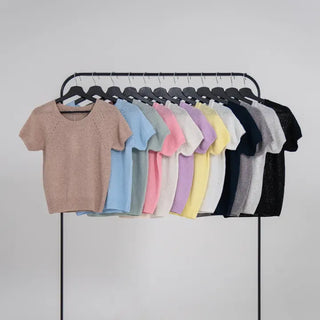 Remay Round Neck Short Sleeve Knit