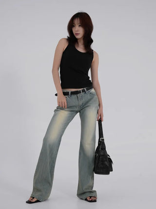 Ogining Low-Rise Bootcut Denim