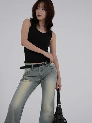 Ogining Low-Rise Bootcut Denim