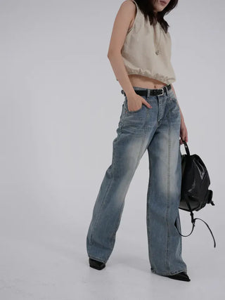 Orin Wash Cut Denim Pants