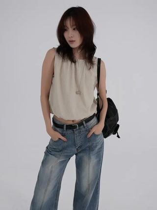Orin Wash Cut Denim Pants