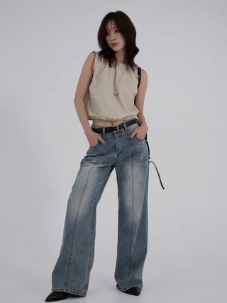 Orin Wash Cut Denim Pants