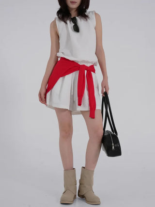 Hyoning Back Ribbon Sleeveless + Basrak Shorts
