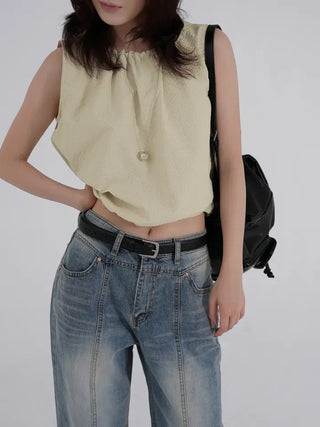 Hyoning Back Ribbon Sleeveless + Basrak Shorts